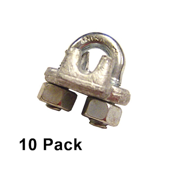 Us Cargo Control 1/2" Galvanized Drop Forged Wire Rope Clips (10 pack) GDFWRC12-10PK - main